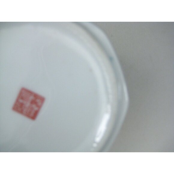 Kutani Takahashi Octagon Trinket Box Japan Floral Bird Vintage Lidded Porcelain - Picture 13 of 13